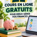 Une femme en train d'apprendre la finance personnelle en ligne sur son ordinateur.