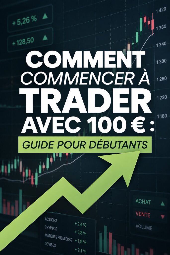 Femme examinant des graphiques de trading sur son ordinateur avec un budget de 100 dollars.