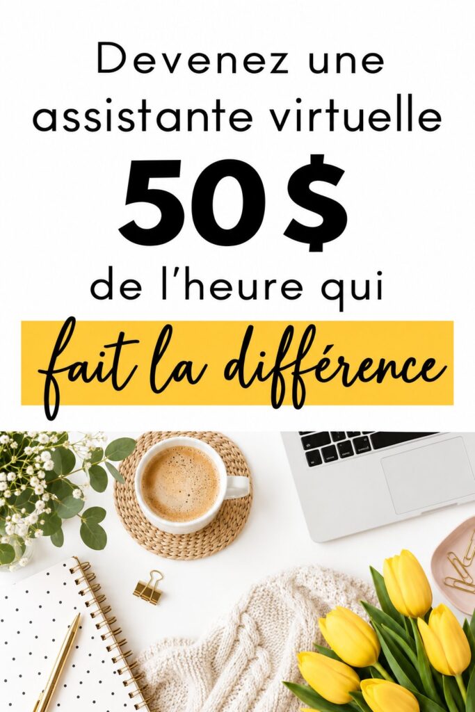 Assistante Pinterest en train de travailler sur un ordinateur portable, illustrant le travail flexible à domicile.