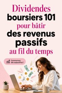 Femme souriante regardant un graphique sur des investissements en dividendes d'actions.