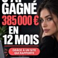 Femme souriante travaillant sur son ordinateur pour gagner de l'argent en ligne.