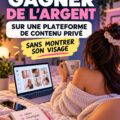 Femme utilisant un ordinateur pour gérer son compte OnlyFans, sans montrer son visage.