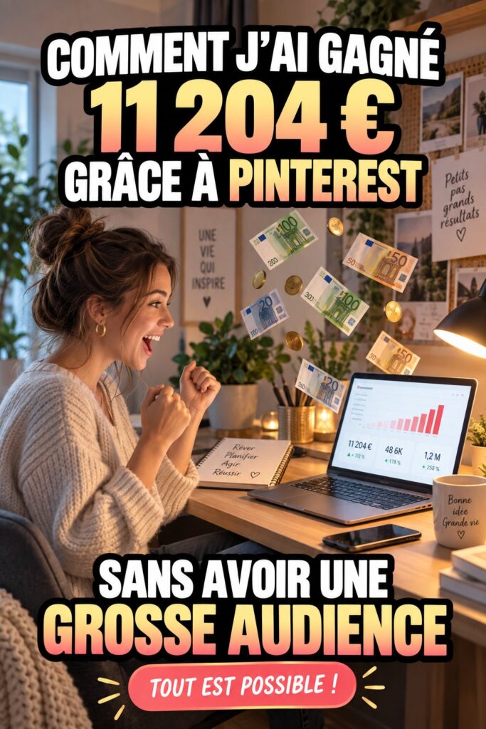 Femme utilisant Pinterest pour gagner de l'argent