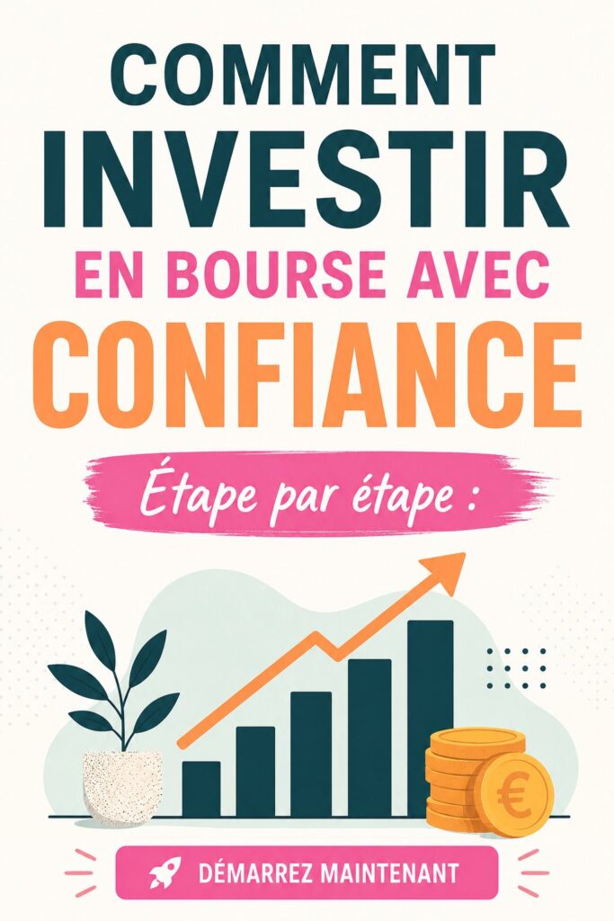Une femme souriante en train d'étudier des graphiques d'investissement en bourse sur son ordinateur.