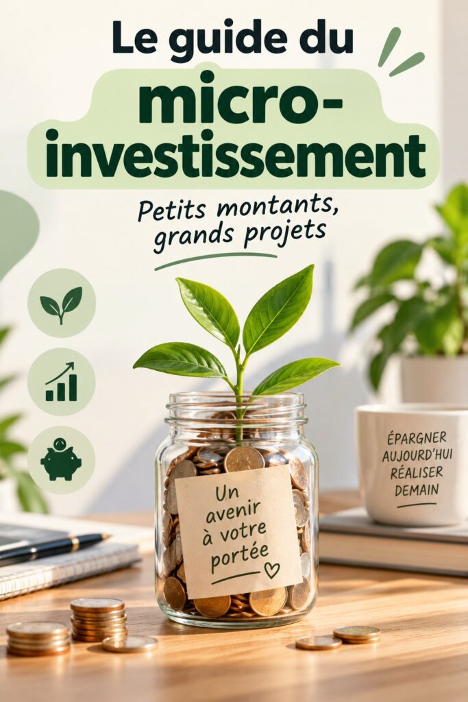 Femme souriante utilisant une application de micro-investissement sur son smartphone.