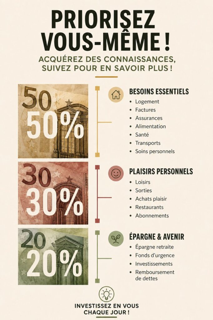 Femme heureuse et épanouie gérant ses finances personnelles.